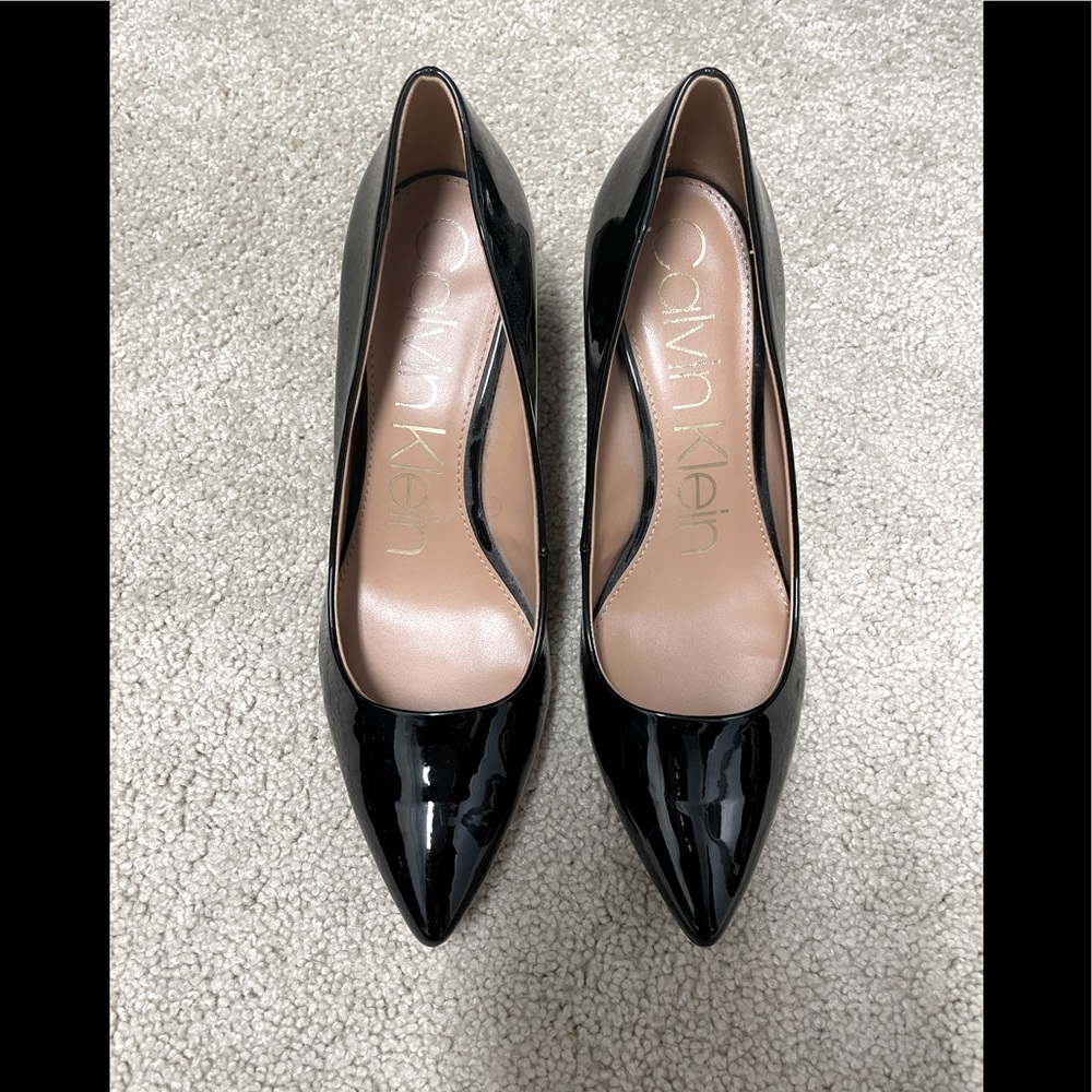 Calvin Klein Black Patent Leather Heels